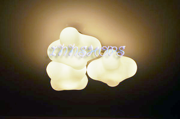 小白雲3頭玻璃球吸頂燈裝飾燈(IS0312)