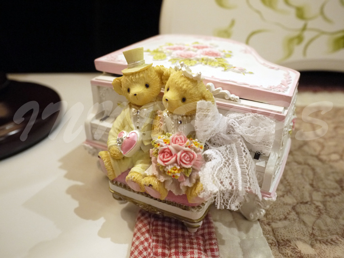 歐陸式 典雅 小熊結婚首飾盒(IS1071)