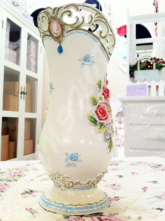 特價陳列品$99 歐陸式 典雅 玫瑰花花瓶(IS1683)