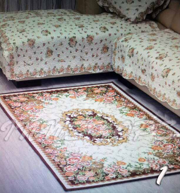 手織玫瑰花長方形地毯 (IS2244)