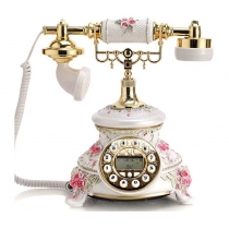 歐陸式 浮雕玫瑰電話 (IS1937)