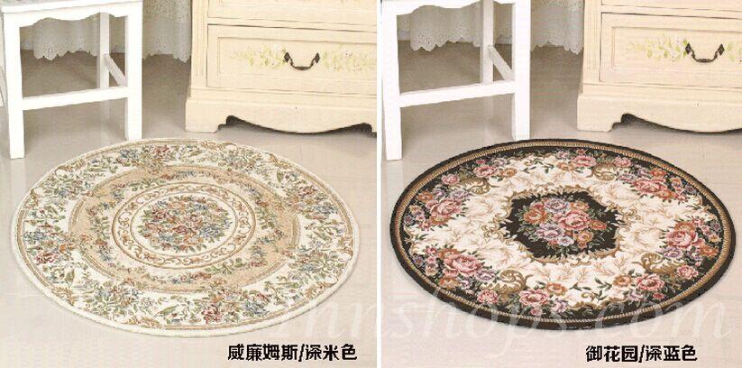 手織玫瑰花圓形地毯 (IS1771)
