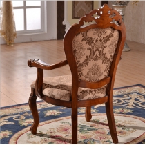 維也納  手工雕刻實木扶手餐椅 休閒椅 (IS2296)