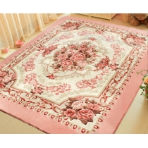 手織玫瑰花長方形地毯(IS1951)