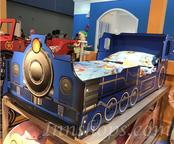 兒童皇國 紅/藍 懷舊火車款兒童床 3呎(不包床褥)(IS5137)