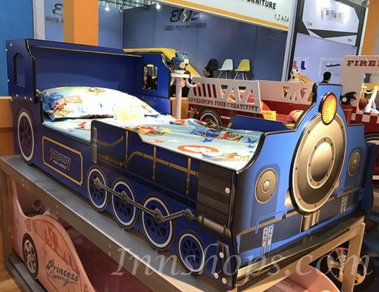 兒童皇國 紅/藍 懷舊火車款兒童床 3呎(不包床褥)(IS5137)