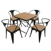 戶外家具 庭院休閑 塑木折叠桌椅組合(IS5148)
