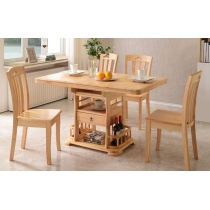 日式實木橡木 伸縮實木餐桌椅組合(IS5218)