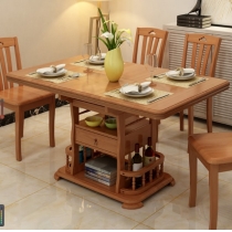 日式實木橡木 伸縮實木餐桌椅組合(IS5218)