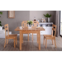 日式實木橡木 伸縮餐桌椅組合(IS5219)