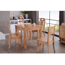 日式實木橡木 伸縮餐桌椅組合(IS5219)
