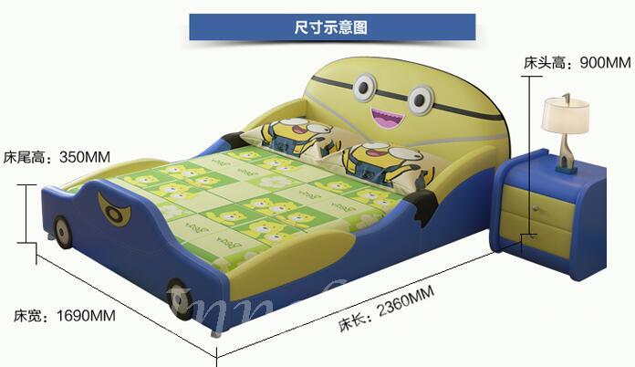 兒童皇國 包皮系列 卡通人物款 兒童床 可訂做呎吋(不包床褥)(IS5248)