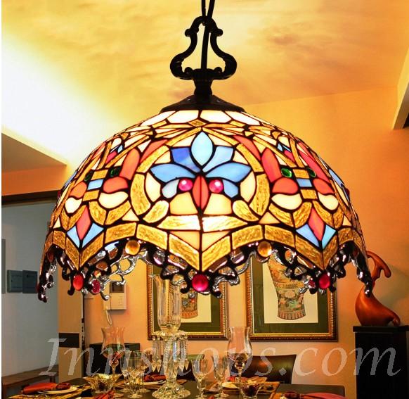 地中海彩玻璃吊燈 30cm(IS0689)