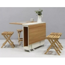 時尚 伸縮餐桌椅組合 蝴蝶枱 (IS5458)