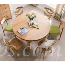 北歐系列 白橡木伸縮餐桌 *135cm (IS5714)
