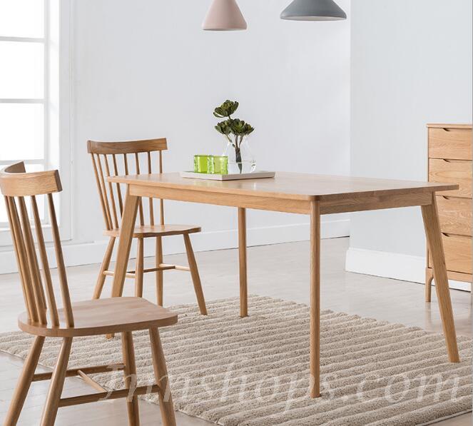 北歐系列 白橡木長方形餐桌椅組合 4呎/ 4呎3/ 4呎7/ 5呎/ 5呎3 (IS5715)