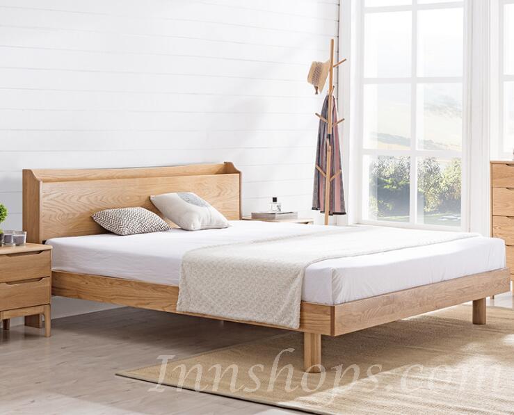 A北歐實木系列 白橡木雙人床*5呎/6呎 (不包床褥)(IS5740)