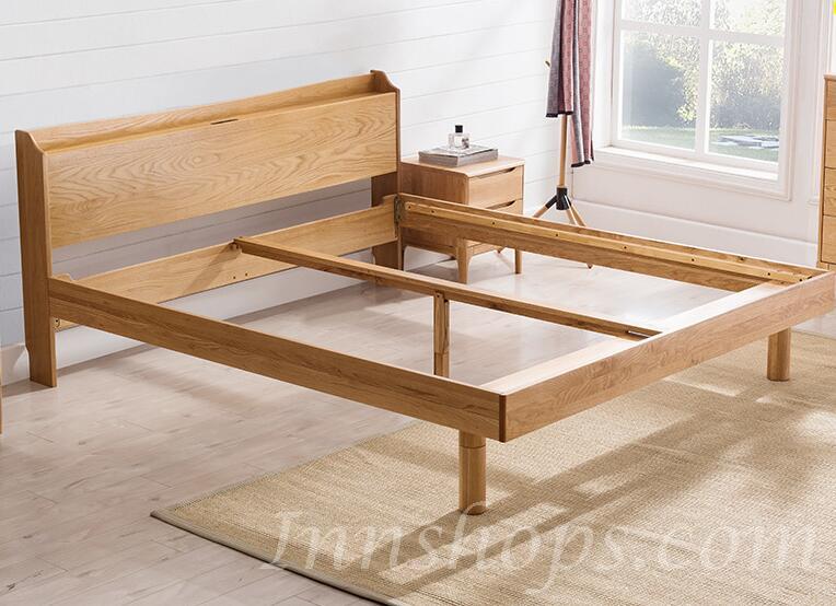 A北歐實木系列 白橡木雙人床*5呎/6呎 (不包床褥)(IS5740)