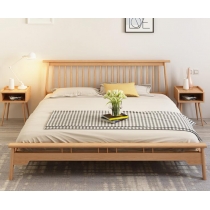 A北歐實木系列 白橡木雙人床*5呎/6呎 (不包床褥)(IS5710)