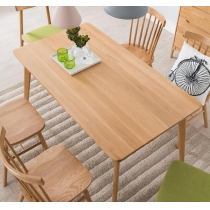 北歐系列 白橡木長方形餐桌椅組合 4呎/ 4呎3/ 4呎7/ 5呎/ 5呎3 (IS5715)