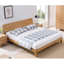 A北歐實木系列 白橡木雙人床*4呎/5呎/6呎(不包床褥) (IS5736)