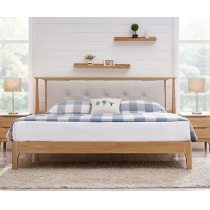 A北歐實木系列 白橡木雙人床 5呎 / 6呎 (不包床褥)(IS5761)