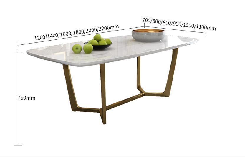 意式氣派系列 大理石長方形餐桌椅子 *4呎 /4呎7/ 5呎3 / 6呎 / 6呎7 (IS5300)