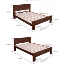 A北歐實木系列 白橡木雙人床*5呎/6呎(不包床褥) (IS4928)