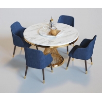 意式氣派系列 大理石圓形餐桌 4呎/ 4呎3/ 4呎5/ 5呎(IS5271)
