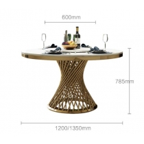 意式氣派系列 大理石圓形餐桌 *4呎/4呎3/4呎5/5呎 (IS5272)