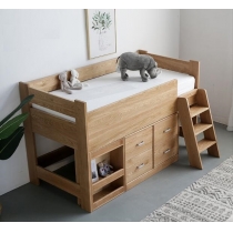 北歐系列 白橡木實木組合床 高架床 *可訂做 (不包床褥)(IS5879)