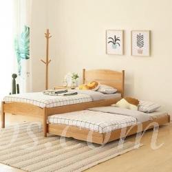 北歐實木系列 白橡木子母床 小朋友床 *可訂造呎吋(不包床褥) (IS5958)