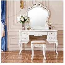 法式貴族 實木公主梳妝台連凳 *4呎(IS0578)