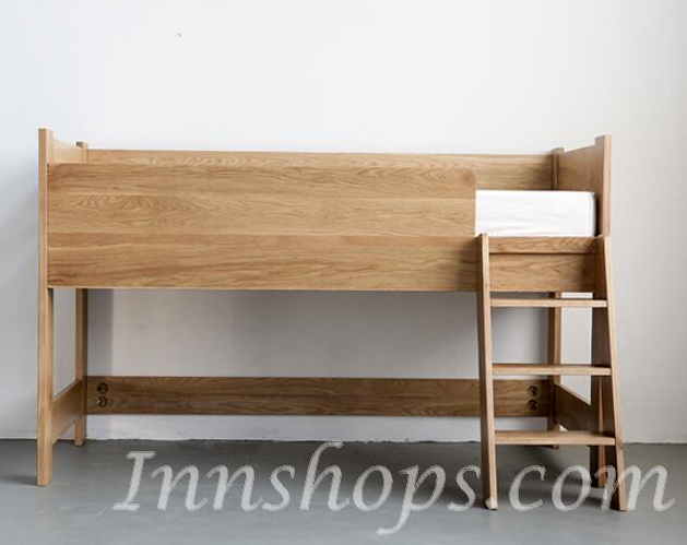 北歐實木系列 白橡木高架床*可訂造呎吋 (不包床褥)(IS6043)