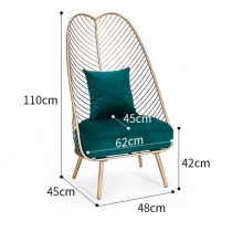 鐵藝系列 單人梳化椅子*1呎7(IS4813)