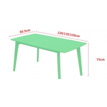 日式實木橡木 Ｖ形腳餐桌椅組合*120/135/150cm (IS4326)