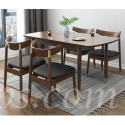 北歐實木系列 白蠟木伸縮餐桌椅子 (120-150CM) (IS6222)
