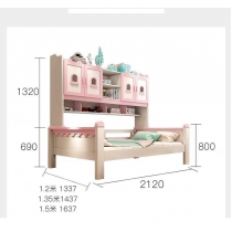 兒童皇國 全實木粉紅色衣櫃床 4呎/4呎半/5呎(不包床褥) (IS6235)