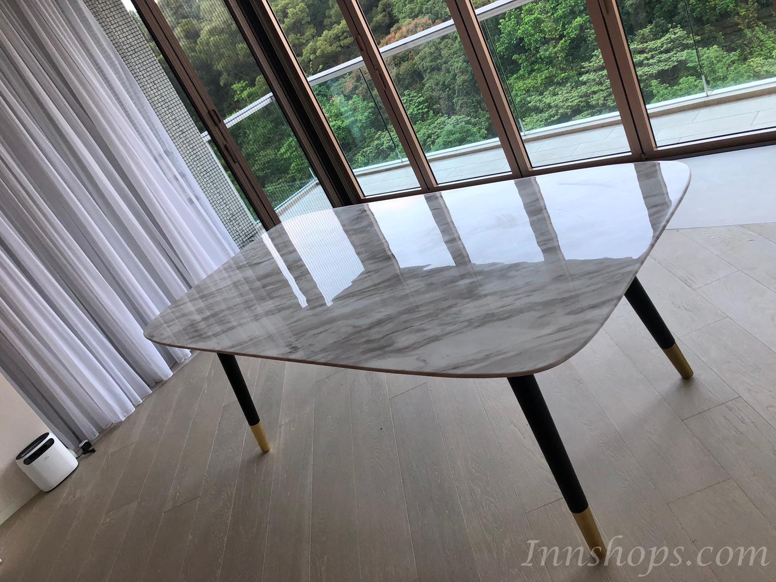 意式氣派系列 大理石木腳餐桌椅子 *4呎3/ 4呎7 / 5呎3 / 6呎 / 6呎7 (IS5266)