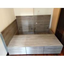 訂造 儲物櫃床 連櫃桶 床頭板 *可自訂尺寸(不包床褥)(IS6264)