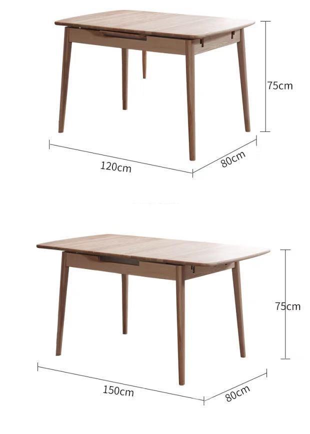 北歐實木系列 白蠟木伸縮餐桌椅子 (IS6488)