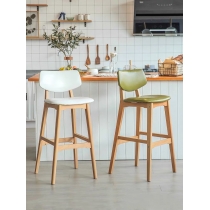 (陳列品一張 灰色麻布款 $99) 實木北歐風格 Bar Chair 吧椅(IS4560)