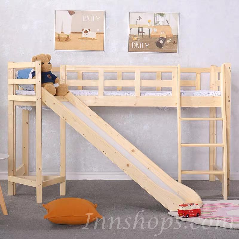 兒童皇國 全實木滑梯組合床 *可訂做呎吋(不包床褥)(IS5150)