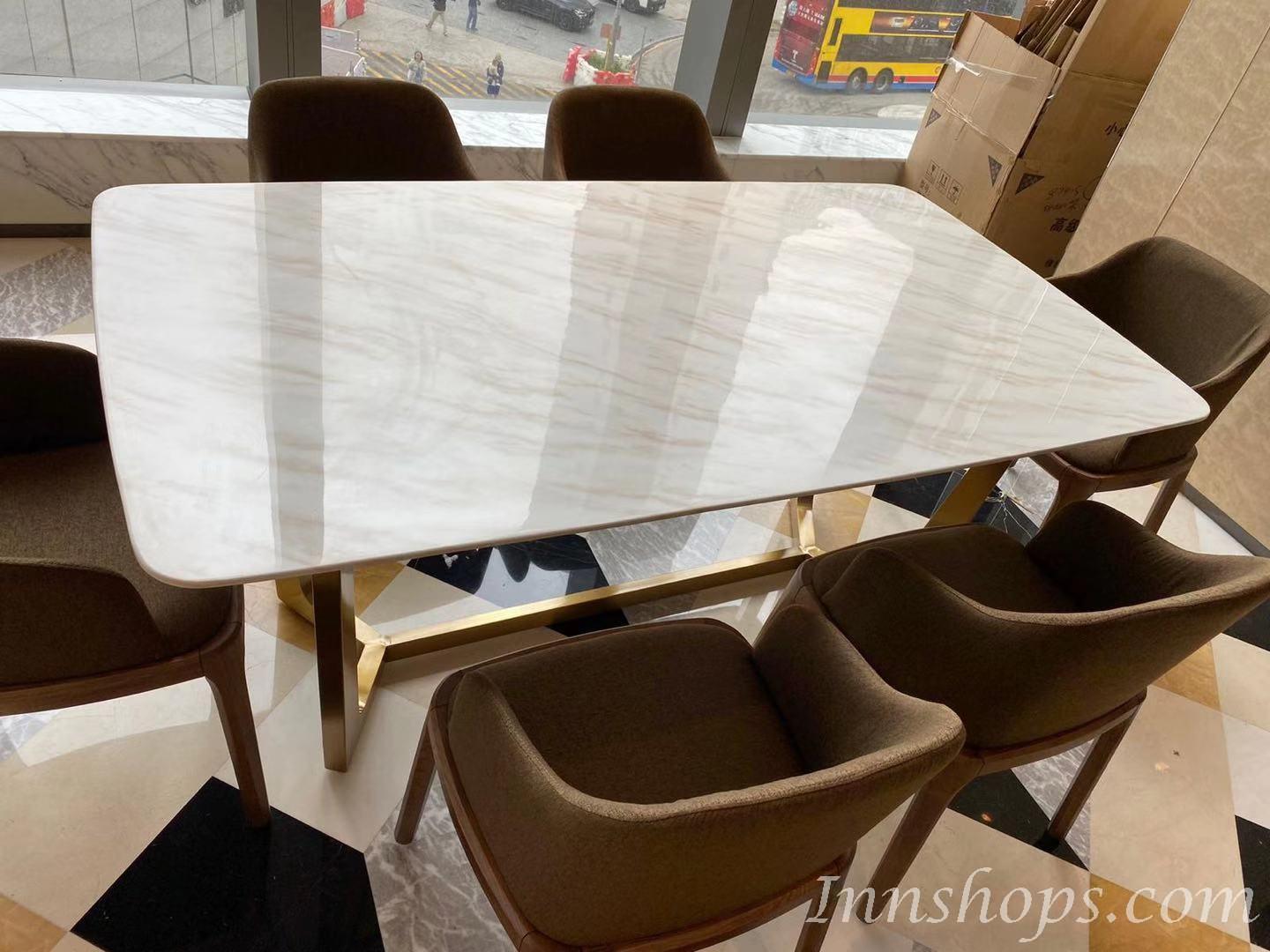 意式氣派糸列 大理石餐桌 *4呎/ 4呎7/ 5呎3/ 6呎/ 6呎7 (IS6715)