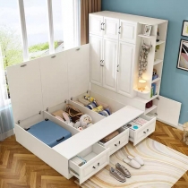 訂造歐式系列 衣櫃床 油壓床(不包床褥)(IS1291)