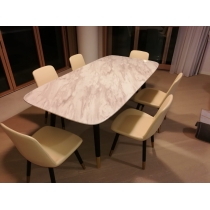 意式氣派系列 大理石木腳餐桌椅子 *4呎3/ 4呎7 / 5呎3 / 6呎 / 6呎7 (IS6714)