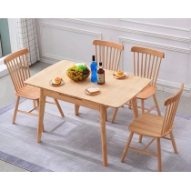 日式實木橡木 伸縮餐桌椅組合 90,100,120cm(IS6727)