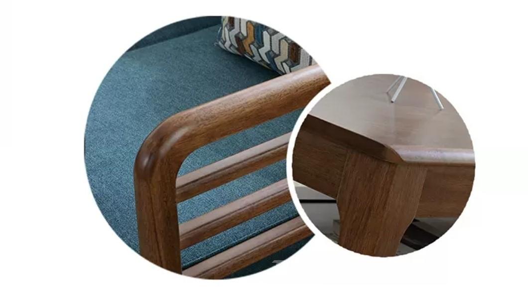 日式實木橡木 三座位 貴妃椅 布藝梳化(IS1449)