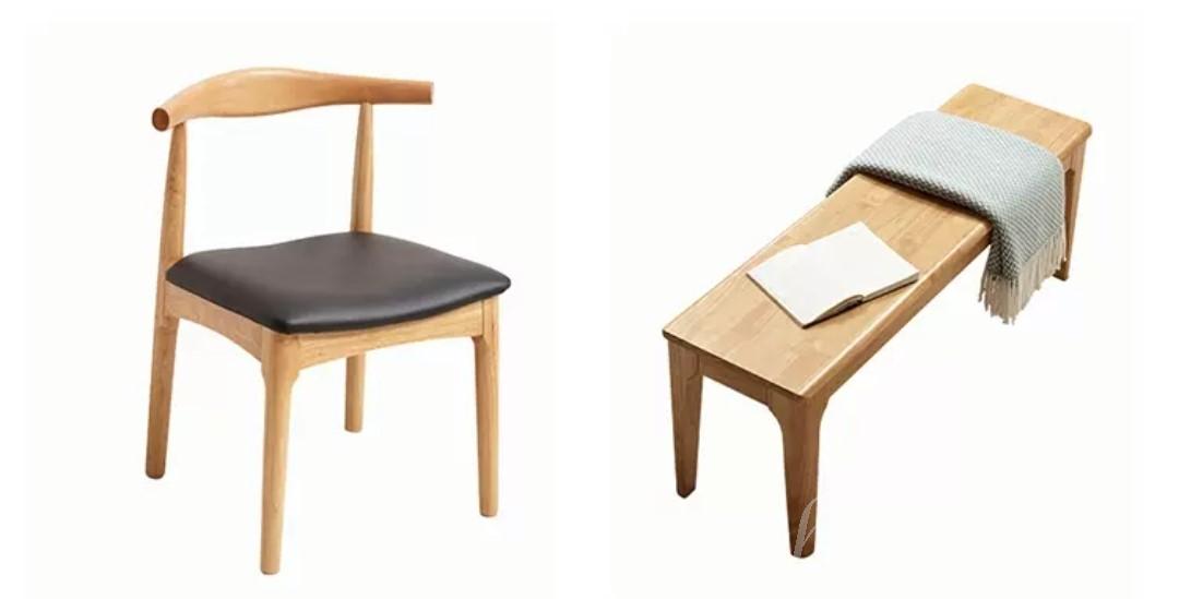 日式實木橡木 餐桌椅組合 *120/135/150cm (IS1788)