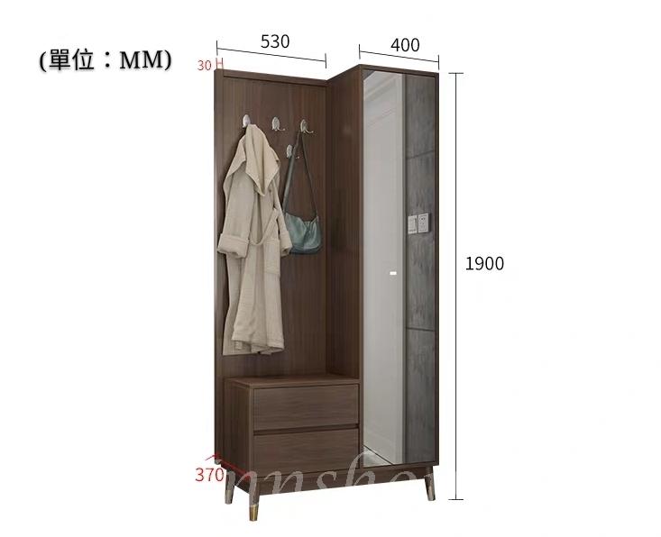 北歐格調系列 鞋櫃儲物櫃鏡櫃*3呎 (IS6048)